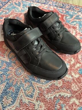 Next UK Black leather shoes kids US 3